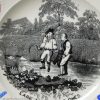 Pearlware pottery child's plate 'LARK AND THE YOUNG ONES', circa 1830