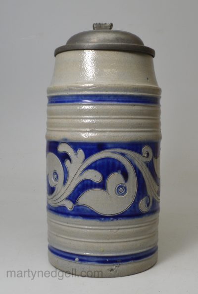 Westerwald saltglaze stoneware mug, circa 1720