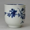 Worcester porcelain coffee cup, circa 1765, Mansfield pattern
