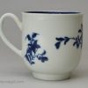 Worcester porcelain coffee cup, circa 1765, Mansfield pattern