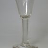 Heavy stemmed English wine glass, circa 1740