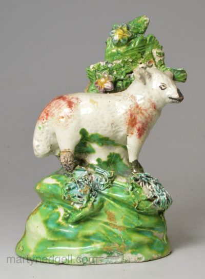 Staffordshire pearlware pottery sheep, circa 1820