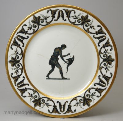 Derby porcelain plate with classical painting, circa 1820