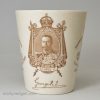 Royal Doulton pottery commemorative beaker the Coronation of King George V and Queen Mary presented at the Festival of Empire Crystal Palace in 1911
