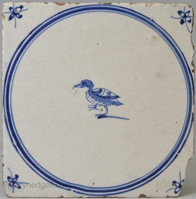 Dutch Delft tile, circa 1700