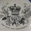Pearlware pottery commemorative plate, Coronation of William IV, circa 1830