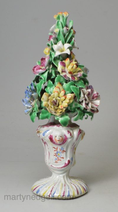 Bow porcelain flower decoration, circa 1765