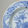 Liverpool delft soup plate painted in blue, circa 1760