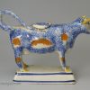 Prattware pottery cow creamer, circa 1820