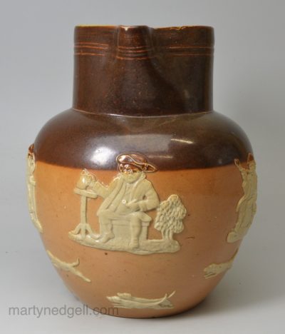 Doulton saltglaze stoneware harvest jug, circa 1925