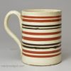 Small mochaware mug, creamware pottery, circa 1800