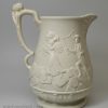Stoneware jug moulded with scenes from Uncle Tom's Cabin, Circa 1850 Ridgway and Abington Pottery Staffordshire