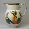 Prattware pottery jug moulded with Admiral Nelson and Captain Berry, circa 1800
