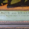 Reverse print on glass 'LABOUR AND HEALTH', published in 1807 by Hinton, Cross St. Leather Lane