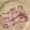 Pearlware pottery child's alphabet plate 'THE PLAYFELLOWS', circa 1830, Goodwin Pottery Staffordshire