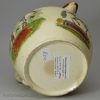 Creamware pottery Williamite Orange Order jug, circa 1830