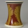 Creamware pottery dendritic mocha spill vase, circa 1820