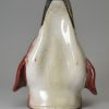 Pearlware pottery hound stirrup cup, circa 1850