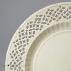 Creamware pottery pierced edge plate, circa 1780
