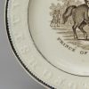 Pearlware pottery child's alphabet plate commemorating Edward Price of Wales, circa 1845