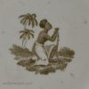 Small porcelain anti slavery plate, circa 1840