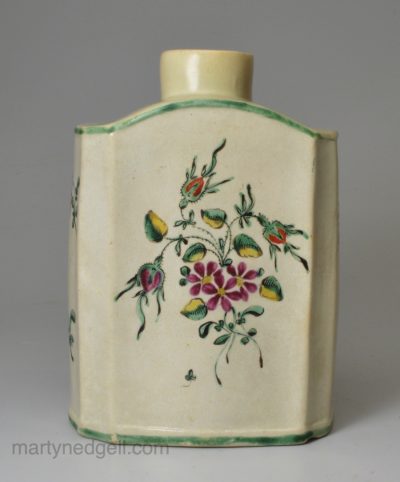 Pearlware pottery tea canister, circa 1790