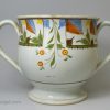 Large prattware pottery loving cup, circa 1820