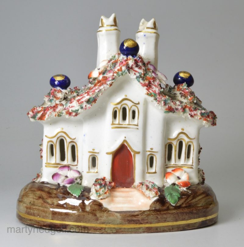 Porcelain cottage pastille burner, circa 1840