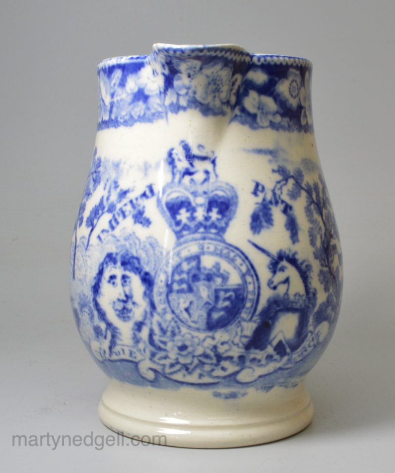 Pearlware pottery Imperial Pint Measure, circa 1840