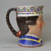 Pearlware pottery commemorative face mug of Admiral Rodney, circa 1800