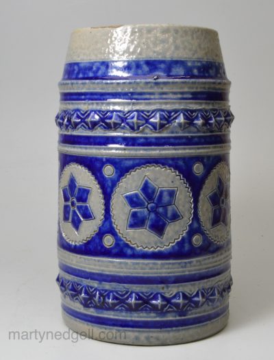 Westerwald saltglaze stoneware mug, circa 1760