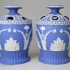 Pair of solid jasper ware pot pourri, Staffordshire, circa 1790