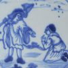 London delft biblical tile 'Christ risen appears before Mary Magdalene as a gardener', circa 1760