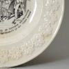 Pearlware pottery child's plate printed with the seventh scene from 'THE BOTTLE', circa 1840