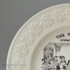 Pearlware pottery child's plate printed with the seventh scene from 'THE BOTTLE', circa 1840