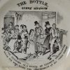 Pearlware pottery child's plate printed with the seventh scene from 'THE BOTTLE', circa 1840