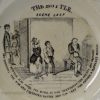 Pearlware pottery child's plate printed with the last scene from 'THE BOTTLE', circa 1840