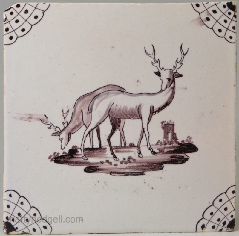 Liverpool delft tile, circa 1750