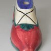 Pair of pearlware pottery shoe inkwells, circa 1820, possibly Scottish