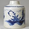 Small pearlware pottery tea canister, circa 1800