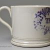 Pearlware pottery child's mug 'THOMAS', circa 1830