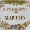 Pearlware pottery Childs plate printed with 'A PRESENT FOR MARTHA', circa 1820