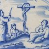 London delft Biblical tile 'Moses and the Brazen Serpent' , circa 1740