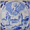 London delft Biblical tile 'The Ascension' , circa 1750