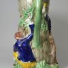 Wood type pearlware Fair Hebe jug decorated with colours under the glaze, circa 1790