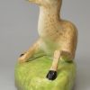 Creamware pottery figure of a doe, circa 1820 attributed to the Brameld Pottery