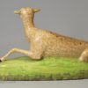 Creamware pottery figure of a doe, circa 1820 attributed to the Brameld Pottery