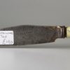 Staffordshire agate ware handle and a steel blade by Madin (Sheffield), circa 1760