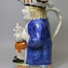 Yorkshire type prattware pottery Toby jug, circa 1820