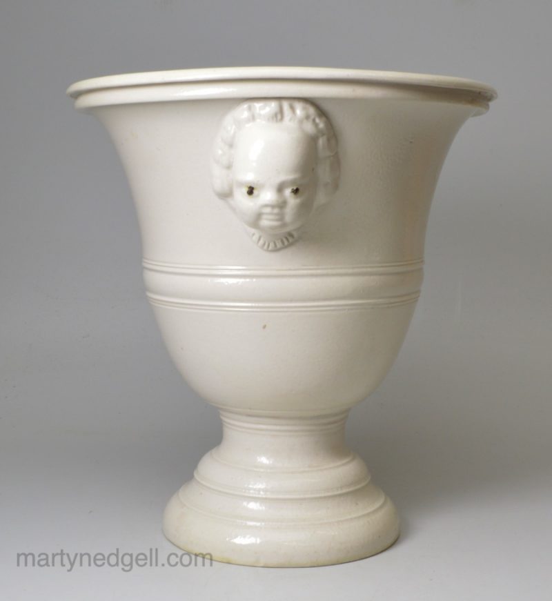 Staffordshire saltglaze stoneware caché pot, circa 1750